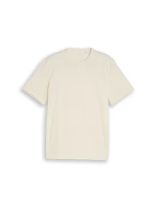 Tom Tailor - T-Shirt mit Logo-Print gardenia white - Gr. - XXL