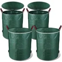 Clanmacy Gartensack Gartensack mit Deckel Laubsack Gartenabfallsack 272L Rasensack, 272 l, (4-tlg)