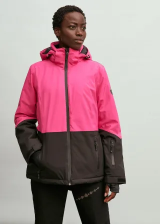 bonprix wasserdichte Ski Funktions-Jacke, pink, Gr.54, Figurbetonte Ski-Jacke mit Belüftungsschlitzen und Fleece-Futter am Rücken sowie in den Taschen, weit geschnitten