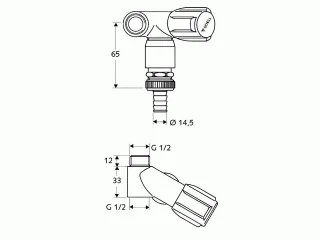 Schell NA-Ventil COMFORT mit RFV und RB 1/2" chrom für Einzelzapfstellen 033130699