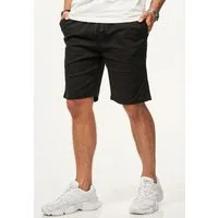 SOULSTAR Chinoshorts mit Gummibund & Tunnelzug - Kurze Hose für Herren Regular-Fit Sommershorts mit Elasthan-Anteil Bermuda & Zipper-Tasche