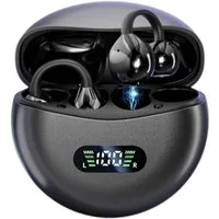 Forrlite Open Ear Kopfhörer, In Ear Ohrhörer, Bluetooth 5.4 Sport-Kopfhörer Open-Ear-Kopfhörer (Reduzierung des Anrufrauschens und Intelligente Bassoptimierung, Offenes Ohrclip-Design, HiFi Stereo, 60 Std Laufzeit, IPX4 Wasserdichte Kabellose Sport B