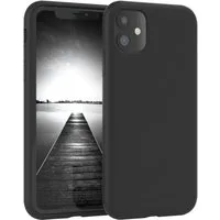 EAZY CASE Handyhülle Premium Silikon Case für Apple iPhone 11 6,1 Zoll, Hülle mit Kameraschutz Bumper Silikonhülle stoßfest Slimcover Schwarz