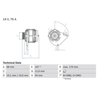 Bosch Lichtmaschine Alfa Fiat Ford Lancia