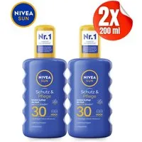 Nivea Sonnenschutzspray SUN Schutz & Pflege Sonnenspray LSF 30, 2er Pack (2x 200ml)