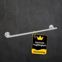 Bürstenking Handtuchhalter 60 cm Wand Badetuchhalter – Edelstahl gebürstet, rostfrei, Serie 190, Rostfrei, langlebig, platzsparend