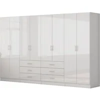 OTTO home Kleiderschrank Trento Schlafzimmerschrank Garderobe hochglanz Schrank mit 8 Türen und 6 Schubladen, hochglänzende Fronten