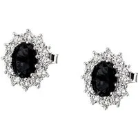 Firetti Paar Ohrstecker Schmuck Geschenk Silber 925 Ohrschmuck Ohrringe Lady D Diana Royal, mit Glasstein, Zirkonia (synth)