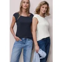 STREET ONE T-Shirt mit U-Boot-Ausschnitt