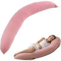 DAITORE Seitenschläferkissen Stillkissen 190 cm x 32 cm XXL Lagerungskissen Schwangerschaftskissen, Seitenschläferkissen Stillkissen, maschinenwaschbarem Bezug