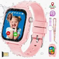 Vashoy 2026 Kinderuhr T53Neue Smartwatch Kinder mit GPS, Kameras, Smartwatch (5 cm/1.83 Zoll, Android/4G (LTE) 4G Telefonfunktionen Smartwatch, 7-tlg., Verschiedene Gehäusevarianten, Mit App-Download-Funktion, Schulmodus,Geschenke für Kinder im Alter