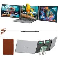 blackview 15.6" FHD Laptop Bildschirm Erweiterung D8, Portabler Monitor for Notebook (keiner, 1 GB, 1 GB SSD, 1kg, 16:10, 14-17,3 Zoll & Windows/Mac/Android/Chrome-Kompatibilität)