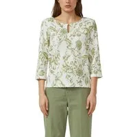 s.Oliver 3/4-Arm-Shirt mit floralem Allover-Print - Sommershirt Rundhals