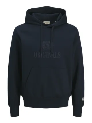 JACK&JONES - JORFREDERIKSBERG MONOGRAM SWEAT HOOD SN Sky Captain - Gr. - M
