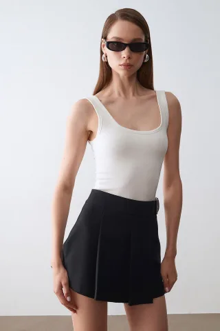 Slim Fit Ärmellose Jersey Cami Bluse