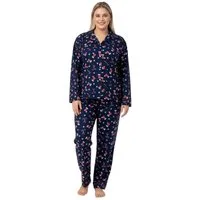 fashionshowcase Pyjama Hausanzug Damen Schlafanzug mit Weihnachtsmotiven, weiches Winter-Set