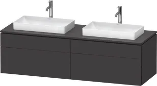 Duravit L-Cube Konsolenwaschtischunterbau wandhängend Graphit Supermatt 1620x550x482 mm - LC4873B808 LC4873B80800000