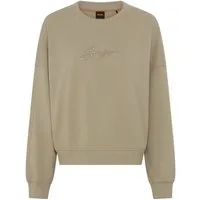 BOSS ORANGE Sweatshirt Ever Premium Damenmode mit Logoschriftzug, Oversize Fit