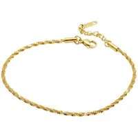 KARMA Fußkette Gold oder Silber 21,5 cm Edelstahl (Damen, 1-tlg., Fußschmuck Urlaub Strand Abendmode Accessoires), wasserfest hypoallergen modern Fußkettchen