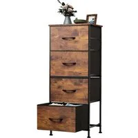 WLIVE Kommode Kommodenschrank, Sideboard mit 4/5 Schubladen, 40/120×30×98 cm, Metallrahmen, verstellbare Füße für Schlafzimmer/Flur