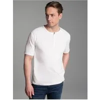 Trigema T-Shirt TRIGEMA T-Shirt mit Knopfleiste DELUXE Baumwolle (1-tlg)