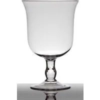 INNA-Glas Dekovase Noelle auf Standfuß, Trichter - rund, klar, 29cm, Ø 19,5cm