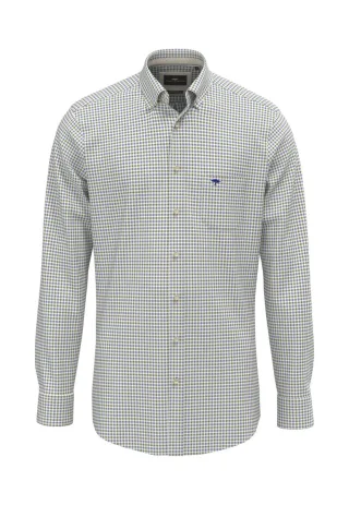 Fynch Hatton - Hemd mit Button-Down-Kragen blau/grün - Gr. - M
