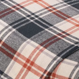 Baumwoll-Flanell "Karo", rot/blau