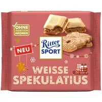 Ritter SPORT Schokolade, Ritter Sport Weisse Spekulatius gefüllte weiße Schokolade Packung 100g