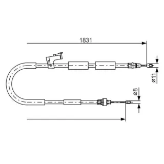 Bosch Handbremsseil hinten links Mazda 3