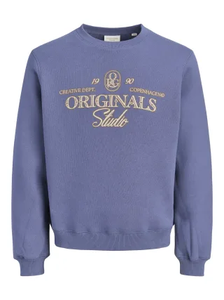 JACK&JONES - JORCHAMBERI TYPO SWEAT CREW NECK JNR Violett - Gr. - 164
