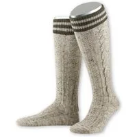 Lusana Trachtensocken Trachten Kniestrümpfe - L8995RT - marine, oliv