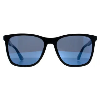 Police SPL872N Origins 1 700B glÃ¤nzend schwarzer Rauch Spiegel blaue Sonnenbrille