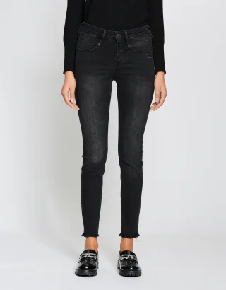 GANG Damen Jeans 94MEDINA CROPPED - skinny fit Jeans dark stone