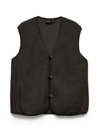 VERO MODA - VMCLEOSOFIA SHORT WAISTCOAT BOO Chocolate Torte - Gr. - S