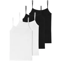 Schiesser Unterhemd Organic Cotton (Mehrpack) mit Spaghettiträgern, ohne störendes Innenetikett im 4er Pack