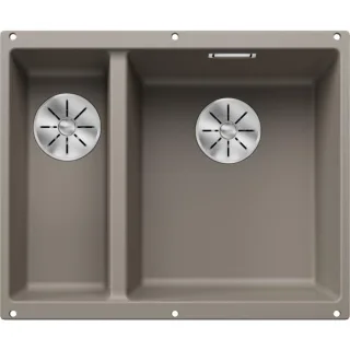 Blanco Subline 340/160-u Spüle 523565 55,5x46cm, PuraDur tartufo, rechts, für Unterbau