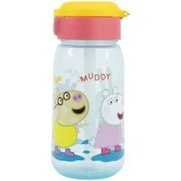 Storline Trinkflasche Peppa Pig 510ml – Kinderflasche mit Trinkhalm & Druckverschluss