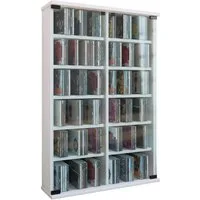VCM Standregal Holz CD DVD Stand Regal Schrank Roma Glastür, 1-tlg., 92x60x18cm Schrank, Aufbewahrung