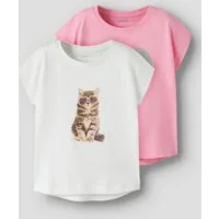 Name It T-Shirt NMFVOTIA 2P CAPSL TOP (Packung, 2-tlg) Baumwolle, loose fit