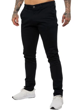 Enzo | Herren Slim Fit Stretch Chino Jeans - Marineblau