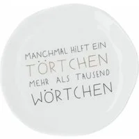 räder design stories Servierteller Mix & Match Teller klein Törtchen weiß 14cm, Porzellan, (Snackteller)