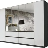 rauch Drehtürenschrank Schrank Garderobe MAINZ Breiten 91/136/181/226/271/315/360, Höhe 210cm (3 verschiedene Ausstattungen BASIC/CLASSIC/PREMIUM (inkl. SOFT-CLOSE) grifflose Front, Außentüren mit Push-to-Open Funktion MADE IN GERMANY