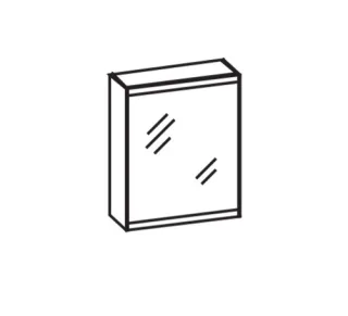 Artiqua LED-Spiegelschrank, Anthrazit Glanz, 072-SDT-1-57-L-51 072-SDT-1-57-L-51