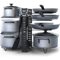 JOEJI’S KITCHEN Kochbesteckhalter Robuster Pfannenständer Topfdeckelhalter Pfannen Küchenorganisation