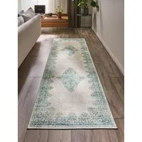 benuta Läufer Laury, rechteckig, Höhe: 5 mm, Teppich Wohnzimmer, Schlafzimmer, Esszimmer, Flur, Kunstfaser, Cozy