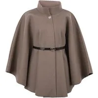 malito more than fashion Kurzmantel Cape mit Gürtel 4570 eleganter Cape-Poncho mit Gürtel Einheitsgröße