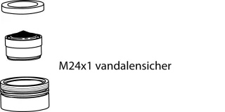 Ideal Standard Luftsprudler, Vandal geprüft, M24X1, B960587AA