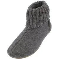 Haflinger Everest Karlo Hüttenschuhe aus reiner Schurwolle mit Gummisohle Hausschuh