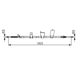 Bosch Handbremsseil hinten links Nissan Qashqai 1 1987482340